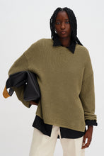 Laden Sie das Bild in den Galerie-Viewer, Gerippter Baumwoll-Leinen-Pullover, Helloliv
