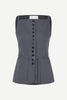 Sahelly vest 16178, Dark grey mel.