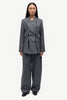 Saharper pleat trousers 16178, Dark grey mel.
