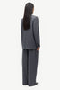 Saharper pleat trousers 16178, Dark grey mel.