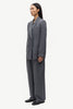 Saharper pleat trousers 16178, Dark grey mel.