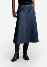 Load image into Gallery viewer, Seaside flared skirt, Indigo blue
