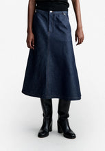 Load image into Gallery viewer, Seaside flared skirt, Indigo blue
