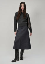 Load image into Gallery viewer, Seaside flared skirt, Indigo blue
