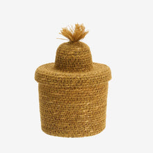 Load image into Gallery viewer, Seagrass basket with lid, Yellow

