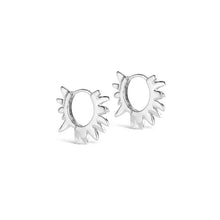 Load image into Gallery viewer, Sunshine Leaves Hoops, Silver
