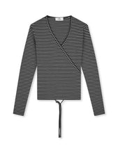 Load image into Gallery viewer, Susi Longsleeve Top, Black/White Stripes
