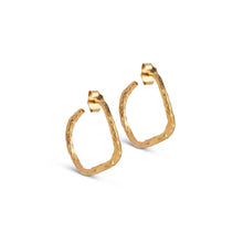Load image into Gallery viewer, Sway Hoops 925S Gold plated
