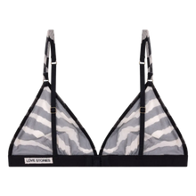Load image into Gallery viewer, UMA Comfortable triangle bralette, Classic Zebra
