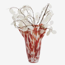 Load image into Gallery viewer, Glass vase, Rust/white/clear
