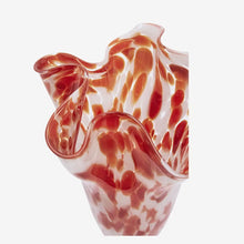 Load image into Gallery viewer, Glass vase, Rust/white/clear

