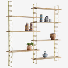 Laden Sie das Bild in den Galerie-Viewer, Wall rack with wooden shelves
