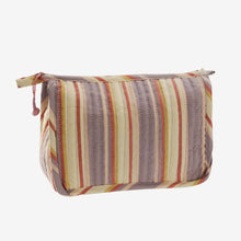 Load image into Gallery viewer, Quilted cotton washbag, Lilac/cream/rose
