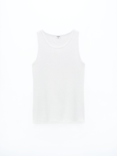 Load image into Gallery viewer, Fine Rib Tank White
